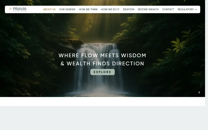 Pravia website portfolio